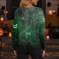 thumbnail image 5 of Halloween Cardigan for Women Funny Halloween Pumpkin Womens Cardigan Sweaters Button Knit Cropped Long Sleeve Fall Winter Holiday Soft Sweatshirt Tops Green 2XL, 5 of 6