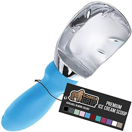 

Gorilla Grip Large Comfortable Handle Heavy Duty Ice Cream Scoop Professional Grade Scooper Get Perfect Shape Scoops Great for Spooning Frozen Hard Gelato and Sorbet Cookie Dough Melo
