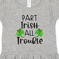 thumbnail image 4 of Inktastic Part Irish All Trouble St. Patrick's Day with Green Clovers Girls Toddler Dress, 4 of 5