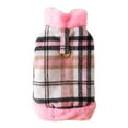 thumbnail image 1 of Xmarks Dog Warm Coat, Doggie Winter Fleece Collar Jacket Veat, Classic Plaid Doggy Soft Vest Outfits, Pets Clothing for Small Medium Dogs Puppy, 1 of 6