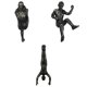thumbnail image 1 of Juego de 3 esculturas de escalada en roca, decoración de pared, estatua, estatuilla, decoración del hogar estilo 2 Macarena Escultura colgante de pared, 1 of 1