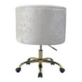 thumbnail image 3 of Bowery Hill Tufted Velvet Upholstered Office Chair in Vintage Cream and Gold, 3 of 7