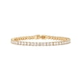 thumbnail image 1 of Pulsera PAVOI bañada en oro 14K con circonita cúbica de 3 mm 16.5 cm, 1 of 7