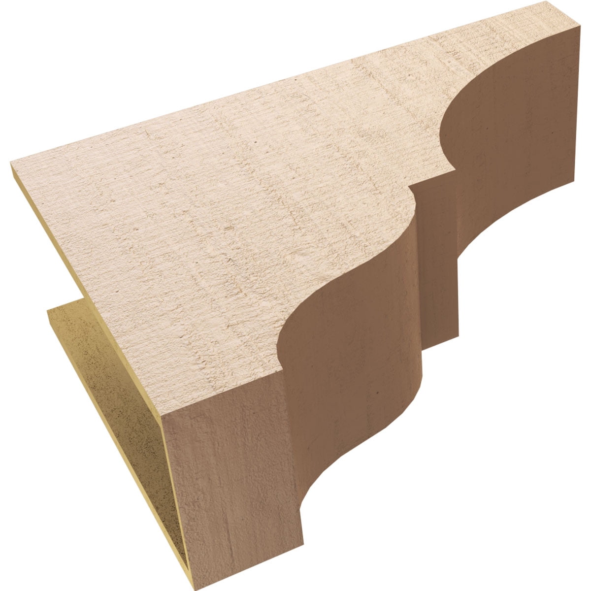 11"W x 33"D x 22"H Classic Asheboro Rough Cedar Woodgrain TimberThane Corbel, Primed Tan
