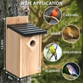 Wood Blue Bird House, Waterproof Bluebird Houses for Outdoors, Spray