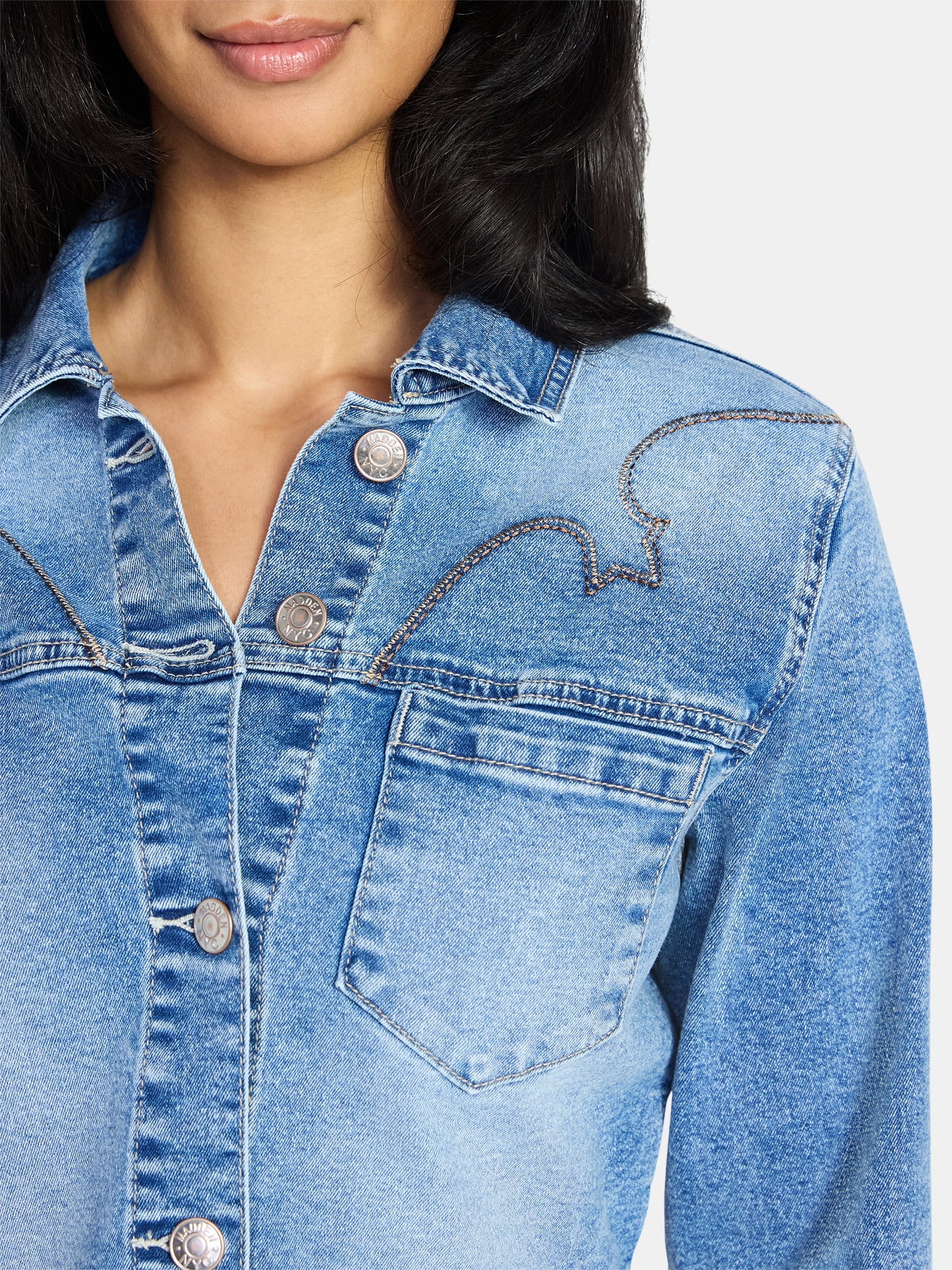 Madden NYC Women's Western Jean Jacket, Sizes XXS-XXL