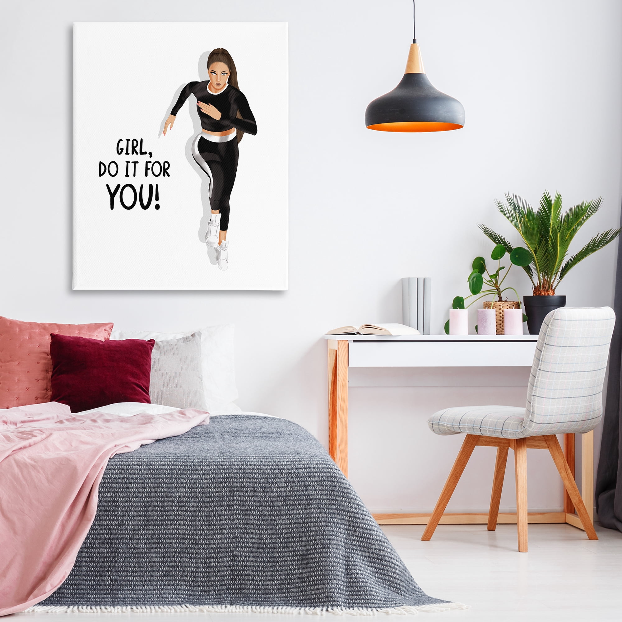 Stupell Industries Do It For You Girl People Painting Wrapped Canvas Art Print Wall Art, 36 x 48