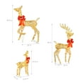 thumbnail image 3 of Tcbosik 3-Piece Christmas Deer Family Set with 270 LED Lights, Outdoor Reindeer Holiday Decoration with Stakes for Garden, Patio, Courtyard, Golden, 3 of 9