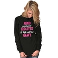 thumbnail image 3 of Biscuits And Gravy Funny Saying Silly Women Plus Size Long Sleeve Graphic Tee Brisco Brands 2X, 3 of 5