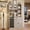 Dressers | Gray, variant on Coffee Bar Cabinet with Power Outlet & Exquisite Barn Doors, Sideboard Buffet Cabinet with Wine Bottle Rack, Storage Cabinet for Kitchen, Dining Room