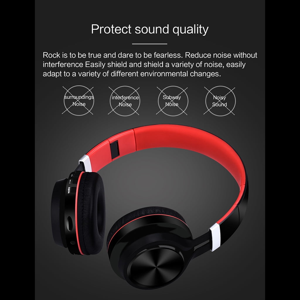 Wireless Bluetooth Headphones Over Ear 65H Playtime HiFi Stereo Headset with Microphone and 6EQ Modes Foldable Bluetooth V5.3 Headphones for Travel Smartphone Computer Laptop(Black)