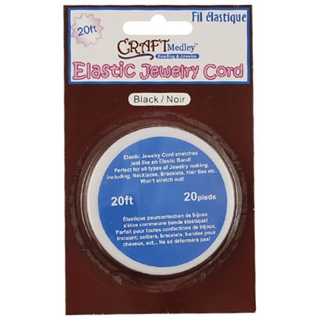 Elastic Jewelry Cord .8mmX18'Black