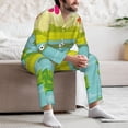 thumbnail image 7 of Uemuo Two Frogs Are Sitting On Water Lilies Pattern 2-Piece Loungewear Set - Men’s Soft Sleepwear, Cozy Winter PJs, Comfy Sleep Set-, 7 of 7