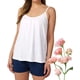 thumbnail image 1 of Camiseta sin mangas holgada con sujetador integrado, camiseta sin mangas para mujer con camisola con sujetador integrado, camiseta sin mangas con tirantes finos, 1 of 7