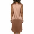thumbnail image 4 of Fewfanhot Sleepwear for Women V-Neck Short Sleeve Satin Nightgown Dress, Loose Loungewear Slip Dress, Comfortable Home Dress for Relaxation, 4 of 5