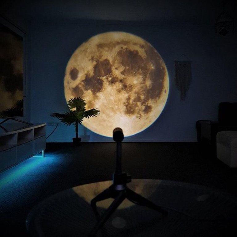 Moon Earth Projection LED Lamp Projector Night Lights Decor Moon Earth  Projection Led Lamp 3D Earth Moon Planets Projector Projection Night Light  With