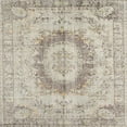 thumbnail image 1 of Ahgly Company Machine Washable Indoor Square Traditional Camel Brown Area Rugs, 4' Square, 1 of 7