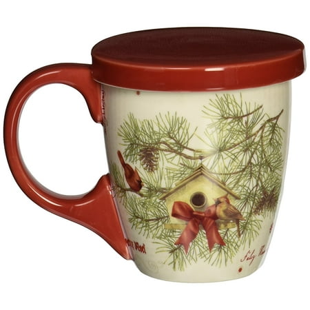 5054018 Cardinal In Pines Tea Cup Set Ceramic 11 Ounce Capacity By Lang Walmart Com Walmart Com