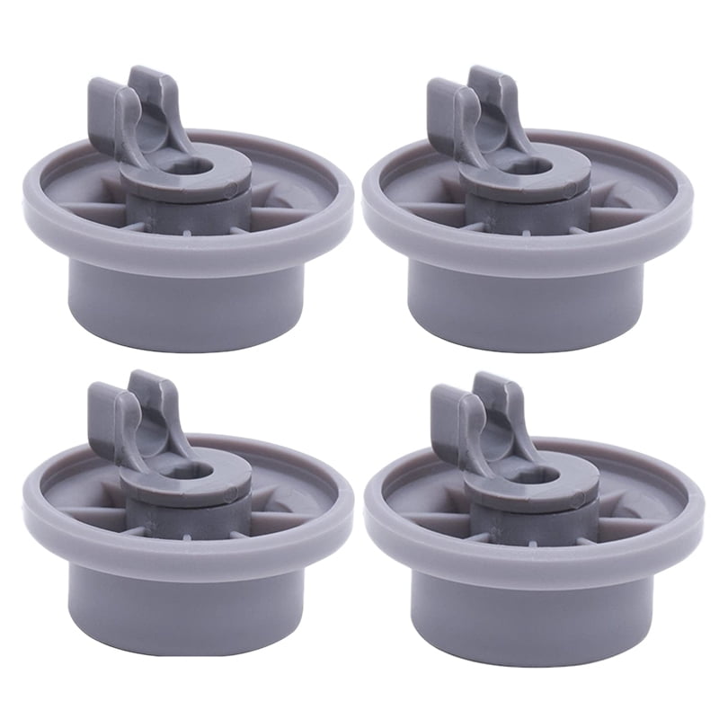4 PACK NEW AP2802428 DISHWASHER LOWER RACK ROLLER AND CLIP FITS BOSCH THERMADOR 