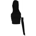 thumbnail image 3 of HLSOHJP Women's One Shoulder Cropped Hoodies Sleeveless Cut Out Turtleneck High Neck See Through Tank Top Tshirt, 3 of 6