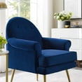 thumbnail image 6 of Modway Revive Tufted Button Performance Velvet Accent Armchair in Navy, 6 of 6