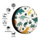 thumbnail image 4 of Balery Dinosaurs and Tropical Leaves Cubiertas para Neumáticos - Protector Resistente para Neumáticos de Camioneta, SUV, Remolque, Camper y RV-16 inch, 4 of 6