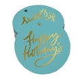 thumbnail image 1 of Inkdotpot Pack Of 100 Happy Holiday Favor Paper Tags Craft Real Gold Foil Hang Tags, 1 of 1