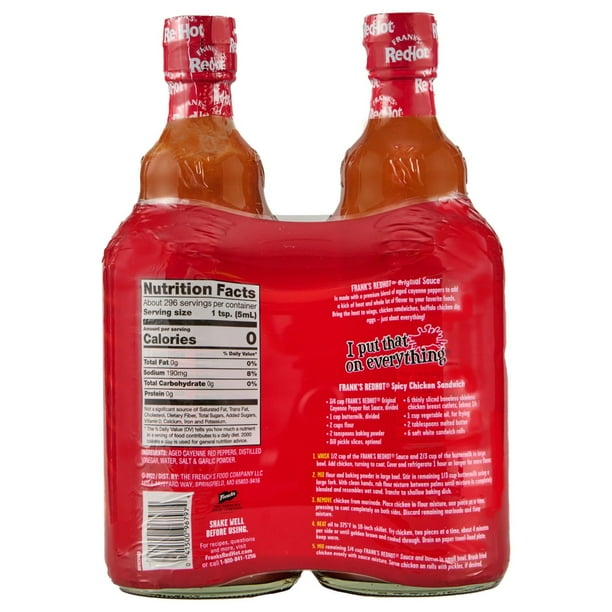 Frank's RedHot Original Cayenne Pepper Sauce, 25 oz., 2 pk