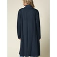thumbnail image 3 of Made by Johnny Women's Casual Cozy Braided Open Front Long Pocket Cardigan Sweater M NAVY, 3 of 6