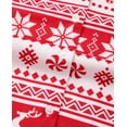 thumbnail image 3 of PatPat Christmas Pajamas Family Matching Toddler Girls Boys Cardigan Long Sleeve Button Down 2 Piece Top & Pants PJs Set Fair Isle Holiday Sleepwear with Socks, Red, 3-4Y, 3 of 7