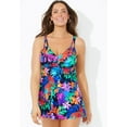 thumbnail image 4 of Swimsuits for All Women's Plus Size Loop Strap Two-Piece Swimdress, 4 of 6
