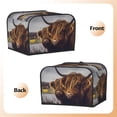 thumbnail image 3 of Honeii Yak Print 4 slice Toaster Cover, Two Slice Toaster Dust-proof Cover For Kitchen Small Appliance and Fingerprint Protection, 3 of 7