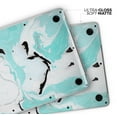 thumbnail image 5 of DesignSkinz Black and Teal Textured Marble Full-Body Skin Decal Wrap Cover for MacBook Pro 15" with CD Drive (A1286), 5 of 9