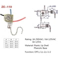 thumbnail image 2 of Ceiling Fan Light Switch 3 Way 3-Wire Replacement Pull Chain Switch Compatible, Ceiling Fan Switch Ceiling Fan., 2 of 4