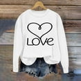 thumbnail image 5 of Craaazy Women's Plus Size Valentines Day Tops Round Neck Love Prints Long Sleeve Sweatshirts Gifts, 5 of 5
