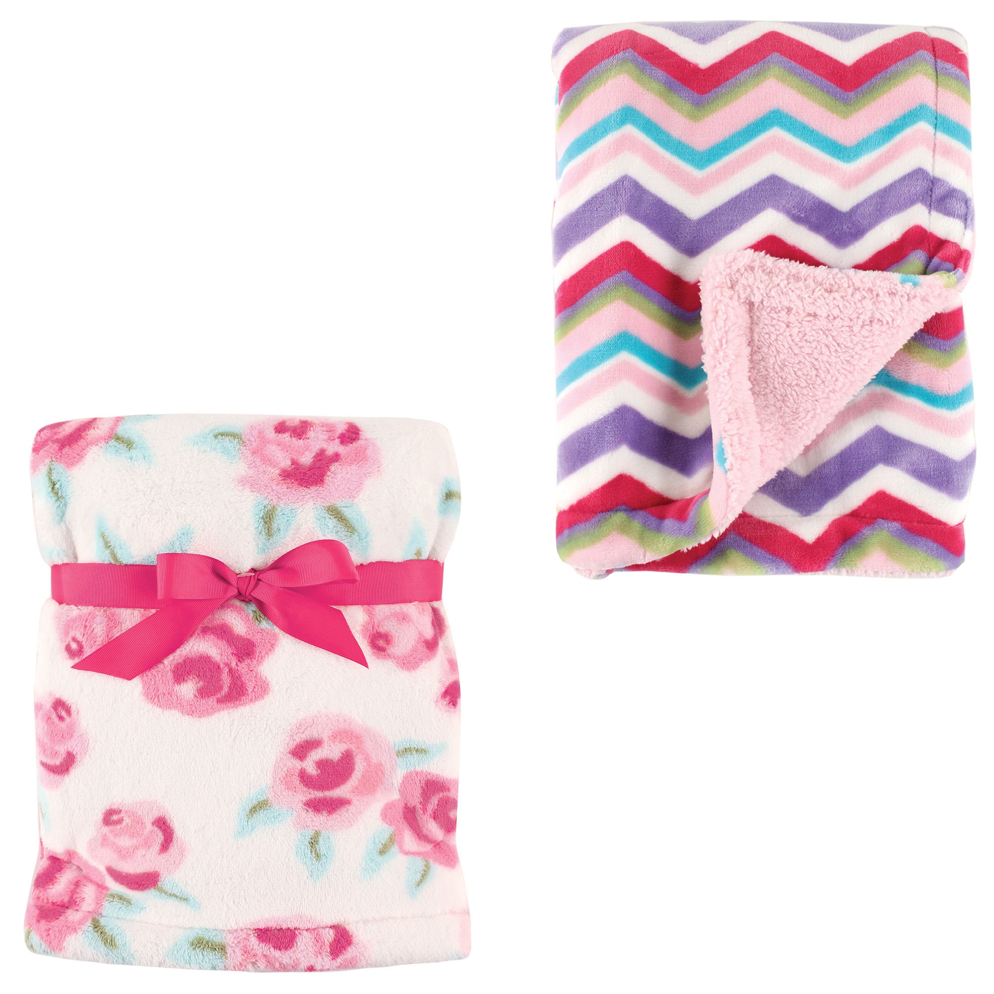 Hudson Baby Girls' Plush Blanket, 2Pack, Choose Your Color Walmart