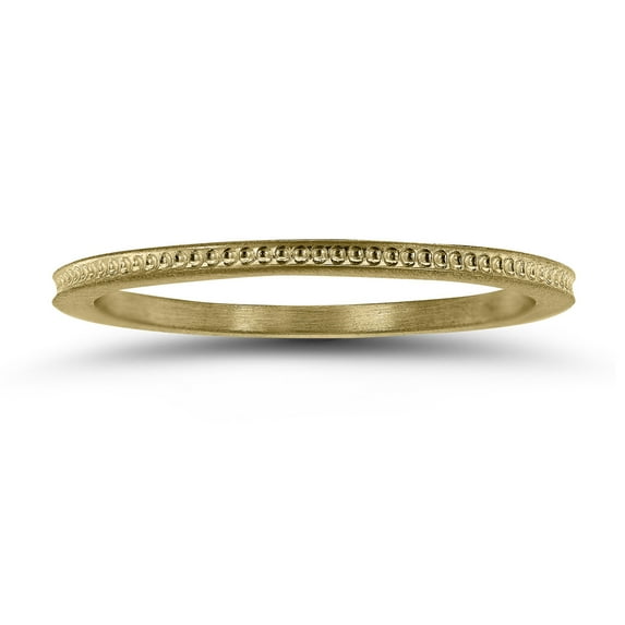 SZUL Women's Thin 1MM Wedding Band in 14K Yellow Gold