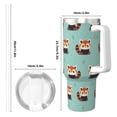 thumbnail image 4 of Daiia Fox Printed 40 oz Tumbler with Handle,Ice Bully Insulated Tumbler 2 in 1 Lid Insulated Water Bottle Stainless Steel Travel Coffee Mug, 4 of 8