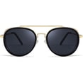 thumbnail image 2 of Nuevas gafas de sol punk de montura ancha redonda de alta gama para mujeres europeas y americanas para hombres (negro), 2 of 5