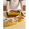 thumbnail image 2 of Ceramic Bakeware Set, Rectangular Baking Dish for Oven Lasagna Pans for Cooking, Kitchen, Cake Dinner, Banquet and Daily Use, 11.8 x 7.8 x 2.76 Inches of Casserole Dishes (Yellow), 2 of 7