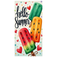 thumbnail image 1 of Colorful Design Hello Summer Popsicle Banner Seasonal Celebration Background for Summer Party Outdoor Event Beach Gathering, 1 of 4