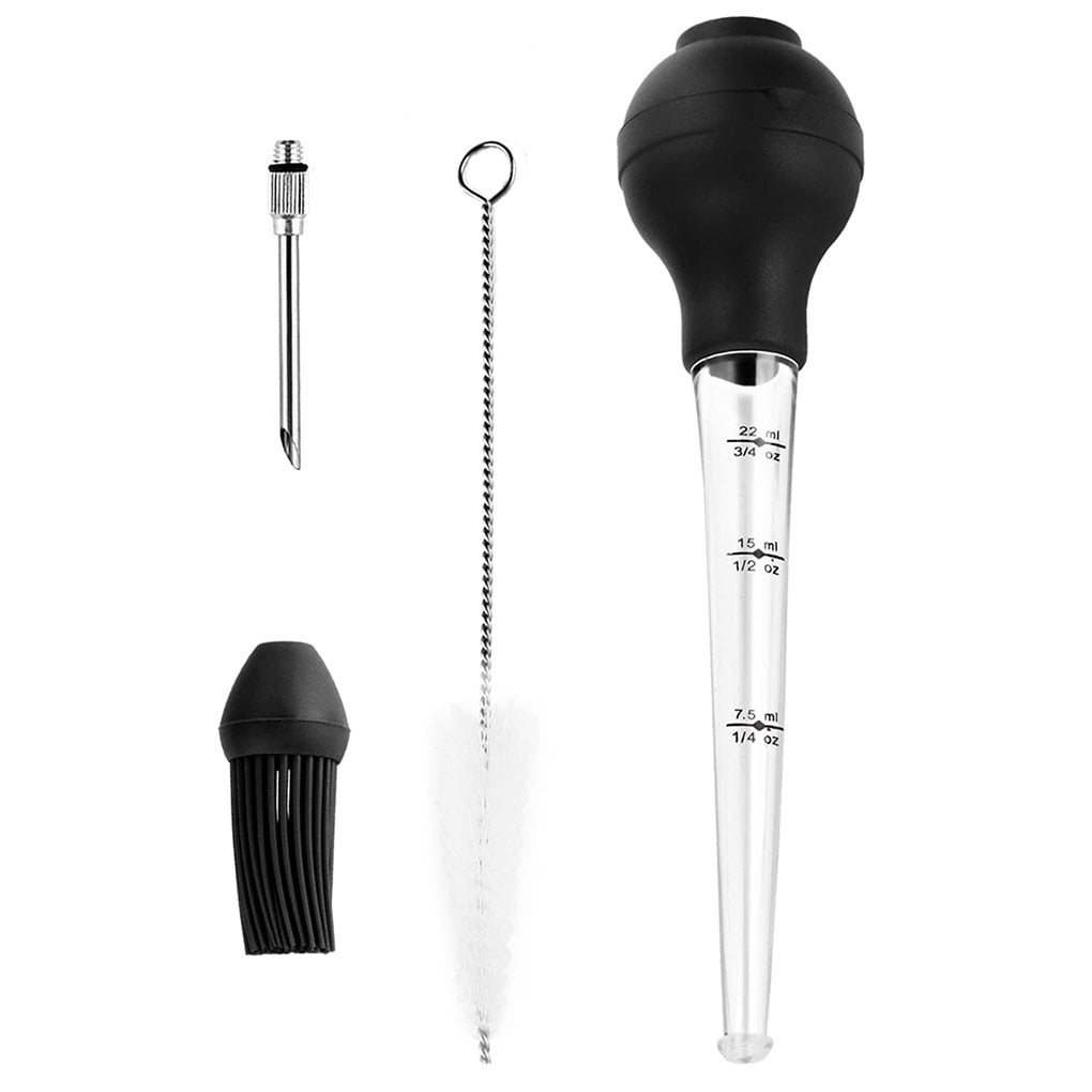 Turkey Baster With Cleaning Brush Detachable Round Bulb, Baster Cooking