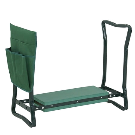 CQAOE Garden Kneeler Seat and EVA Folding Portable Bench with Tool Pouch, Comfortable Kneeling Pad for Gardening, Yard Work, Patio and Outdoor Tasks