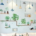 thumbnail image 2 of Efavormart Green Potted Plants on Shelves Wall Decals, Tropical Art Decor Stickers, 2 of 11