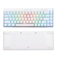 thumbnail image 4 of Teclado mecánico 68 teclas, tres modos, retroiluminación RGB, batería de 1800mAh, N Key Rollover, teclado mecánico blanco para jugar, interruptor rojo, 4 of 8