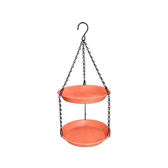Hanging Bird Bath for Outdoor, 2-in-1 Plastic Bird Feeder&Birdbath Bowls Backyard Birdbath Garden Decor