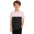thumbnail image 6 of ITSAME Boys Crewneck T-Shirts Color Block Loose Fit Short Sleeve Summer Casual Active Tees Hot Pink Size 12-13, 6 of 6