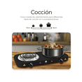 thumbnail image 4 of Parrilla Eléctrica 2 Quemadores Acero Inoxidable 2000w Color Negro, 4 of 5