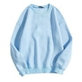 thumbnail image 3 of VBARHMQRT Plain Hoodies Womens Sweatshirt Oversized Sweatshirts Crewneck Long Sleeve Pullover, 3 of 3