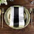 thumbnail image 5 of Efavormart 5 PCS Black/White Stripe Satin Napkin For Wedding Banquet Party Table Decoration - 20x20", 5 of 11
